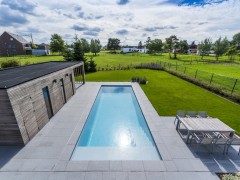 LPW Pools La Plage 11 met tegenstroomsysteem in Merelbeke 